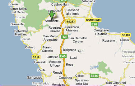 mappa di altomonte